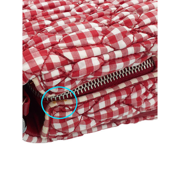 Miu Miu Matelasse Crystal Bijou 2way Bag Rosso - Picture 5 of 9